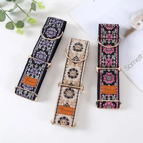 Wide adjustable dog collar - wide,