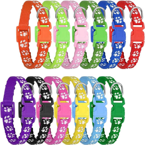 Pack puppy collars paw - 12-pack, collars,paw